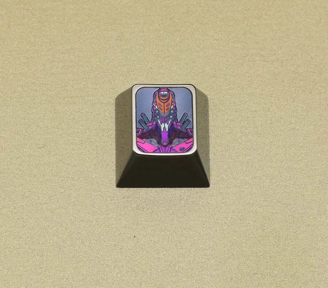 EVANGELION-02 Production Model, colored titanium alloy keycaps, personalized keycaps, decorative keycaps
