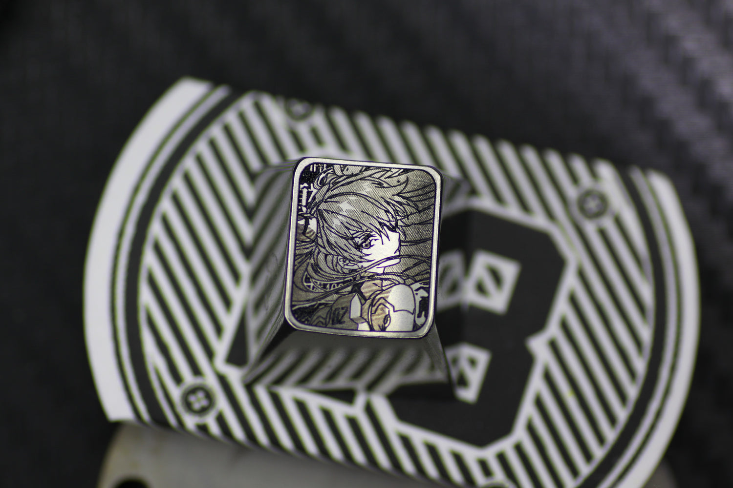 EVA,Asuka Langley Soryu.1UTitanium carved keycaps, personalized keycaps, decorative keycaps.