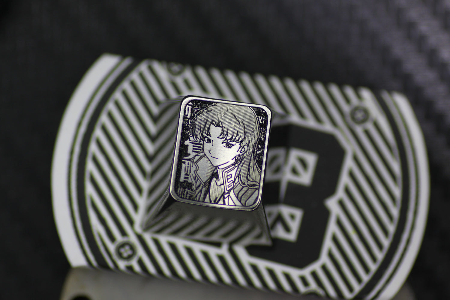 EVA, Katsuragi Misato.1UTitanium carved keycaps, personalized keycaps, decorative keycaps.