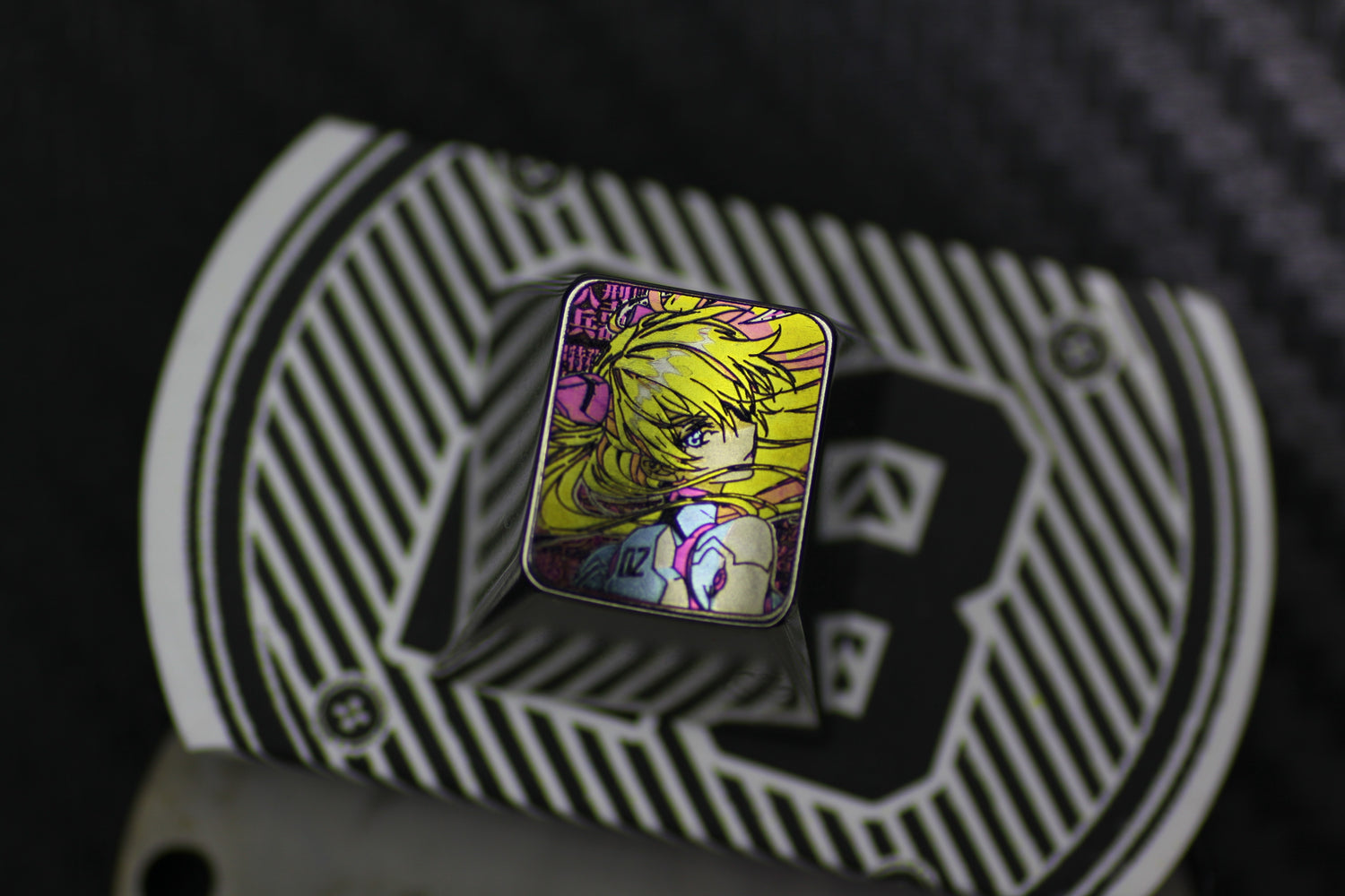 EVA,Asuka Langley Soryu.1UTitanium carved keycaps, personalized keycaps, decorative keycaps.