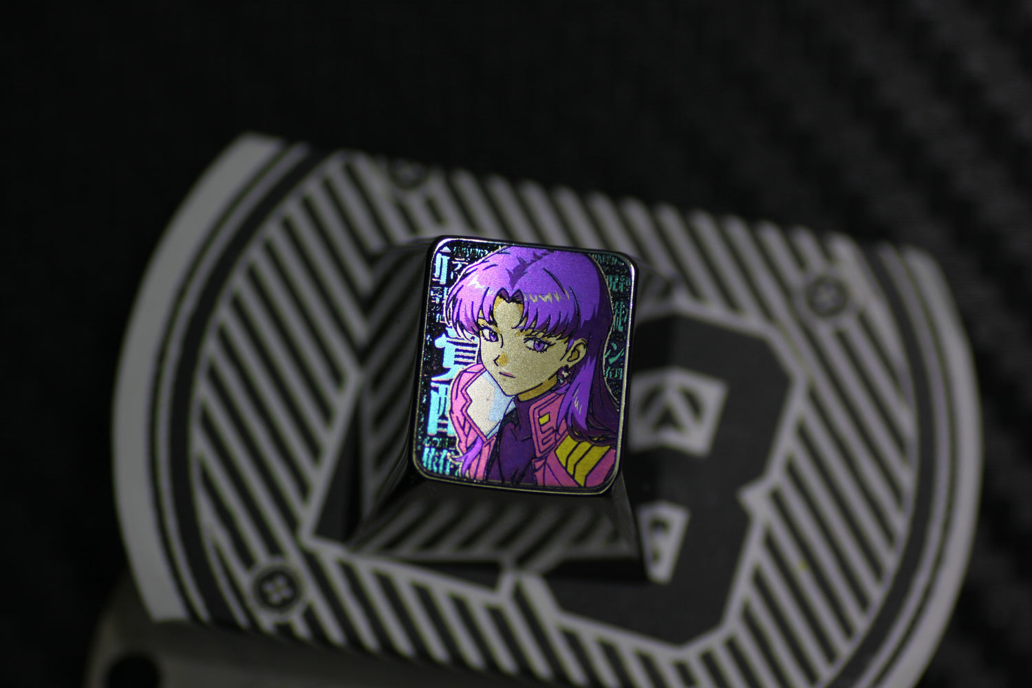 EVA, Katsuragi Misato.1UTitanium carved keycaps, personalized keycaps, decorative keycaps.