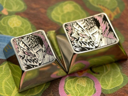 Berserk titanium alloy carved personalized keycaps, 1U/1.25U mechanical keyboard decorative keycaps.