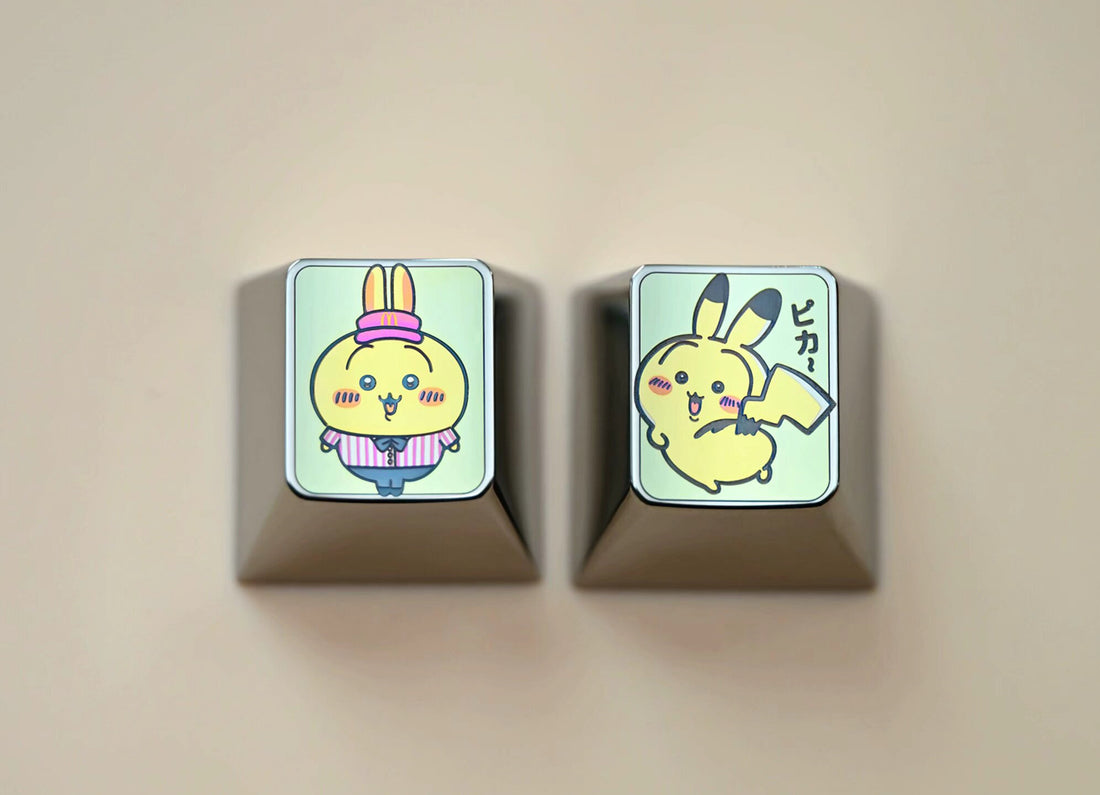 Chiikawa， Titanium alloy metal personalized keycaps, keyboard decorative keycaps
