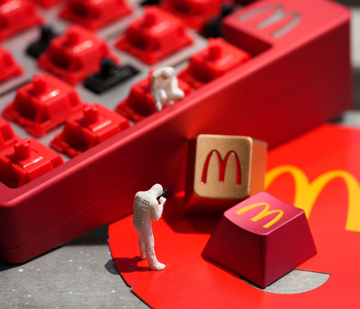 Mcd Keycaps Keyboard McDonald's, aluminum alloy metal anode personalized keycaps, keyboard ...