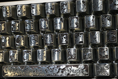 Pok é mon Theme, Metal Personalized Keycap Set Keycaps, Game Anime Theme Personalized Keycaps