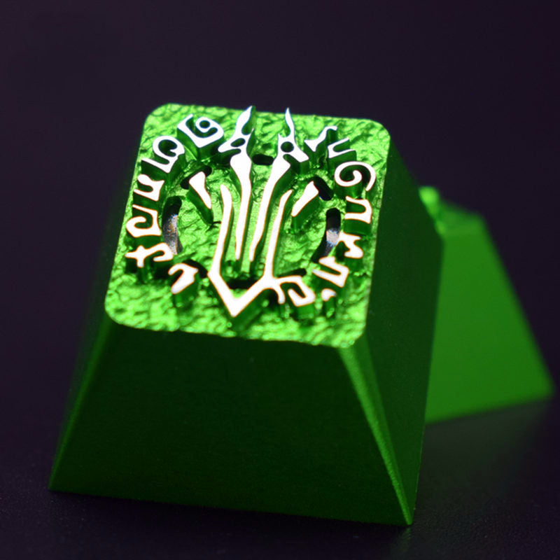 Black bloodline mechanical keyboard translucent metal personalized keycaps, keyboard decorative keycaps