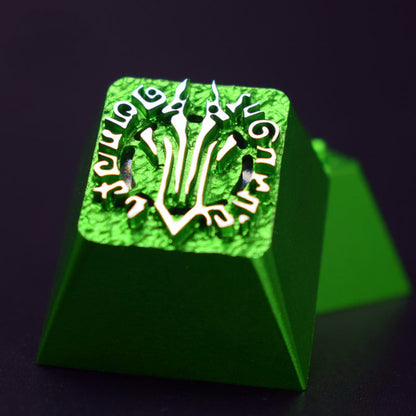 Black bloodline mechanical keyboard translucent metal personalized keycaps, keyboard decorative keycaps