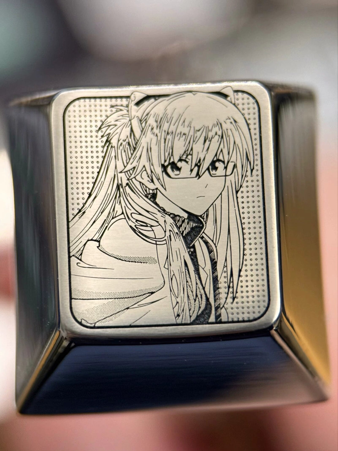 Asuka, EVA themed titanium alloy carved keycaps, personalized mechanical keyboard keycaps