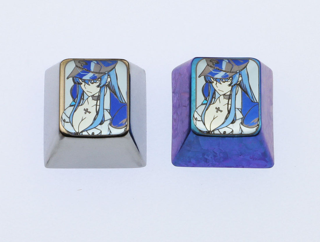 Esdese， Titanium alloy 1U personalized keycaps, metal decorative keycaps, keyboard customized keycaps