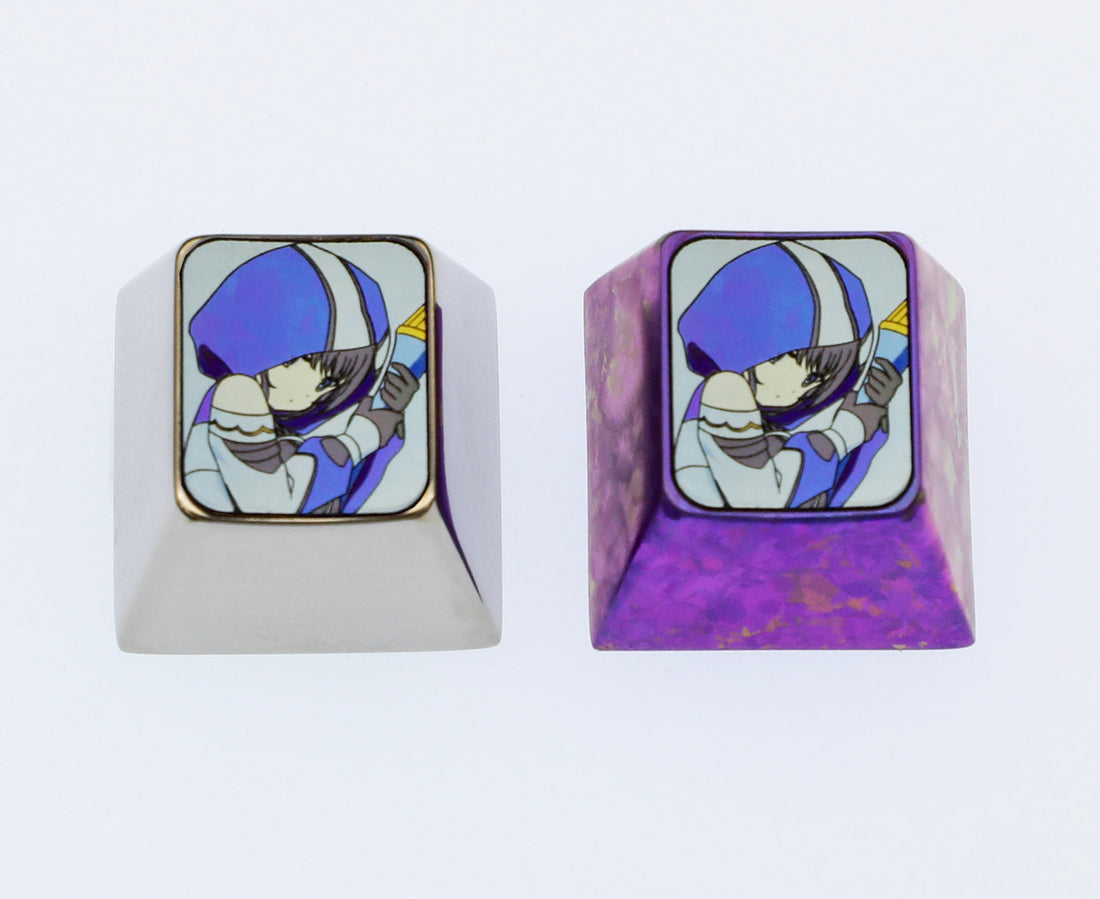 Alina executioner, 1U titanium alloy personalized keycap, metal art decorative keycap for anime, game, novel characters