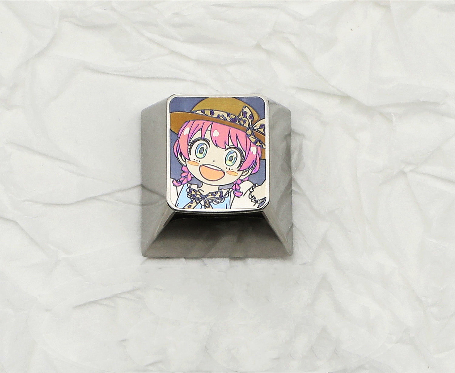 SPY × FAMILY, Anya Forger expression 1U, titanium alloy side polished. Personalized Decorative Keycaps