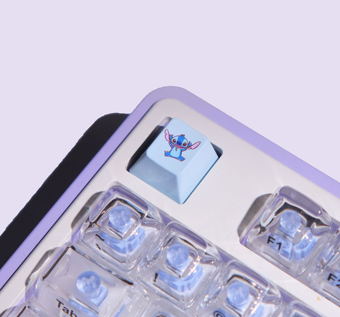 Stitch, zinc alloy UV keycaps, decorative keycaps for mechanical keyboards