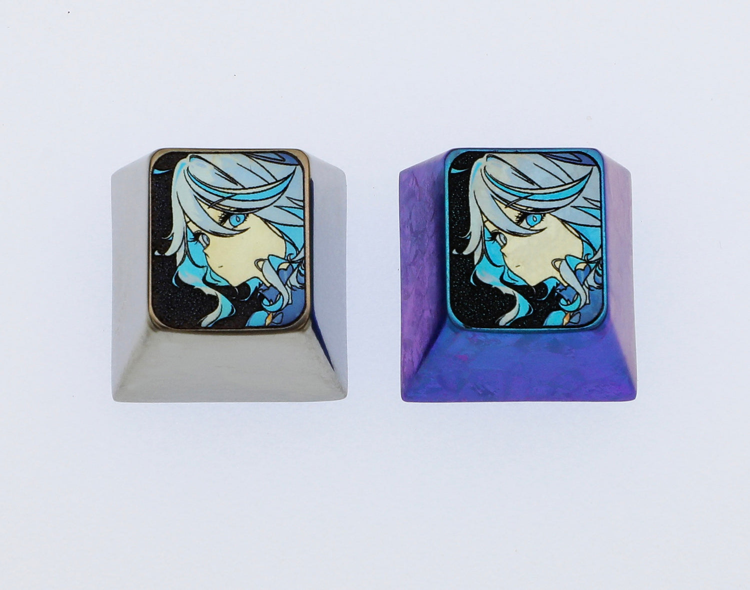Furina， Titanium alloy 1U personalized keycap, metal decorative keycap