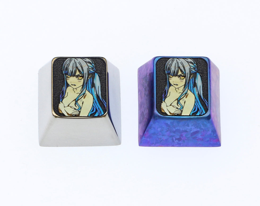 BanG Dream!， Sakiko Togawa, 1U titanium alloy personalized keycaps, anime game peripheral keycaps, metal keycaps